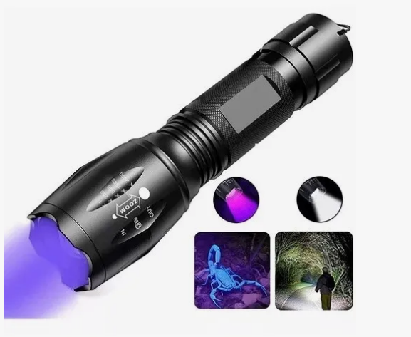 Linterna Recargable Con Luz Led Uv