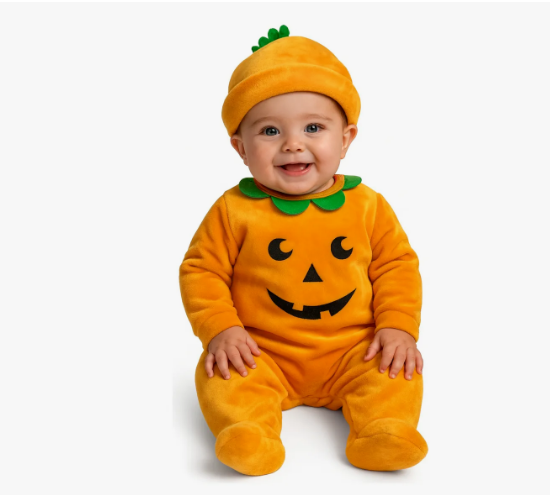 Mameluco Con Gorro Kiss Halloween Calabaza
