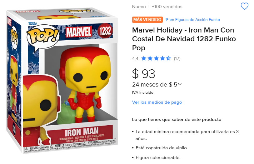 ML: Marvel Holiday – Iron Man Con Costal De Navidad