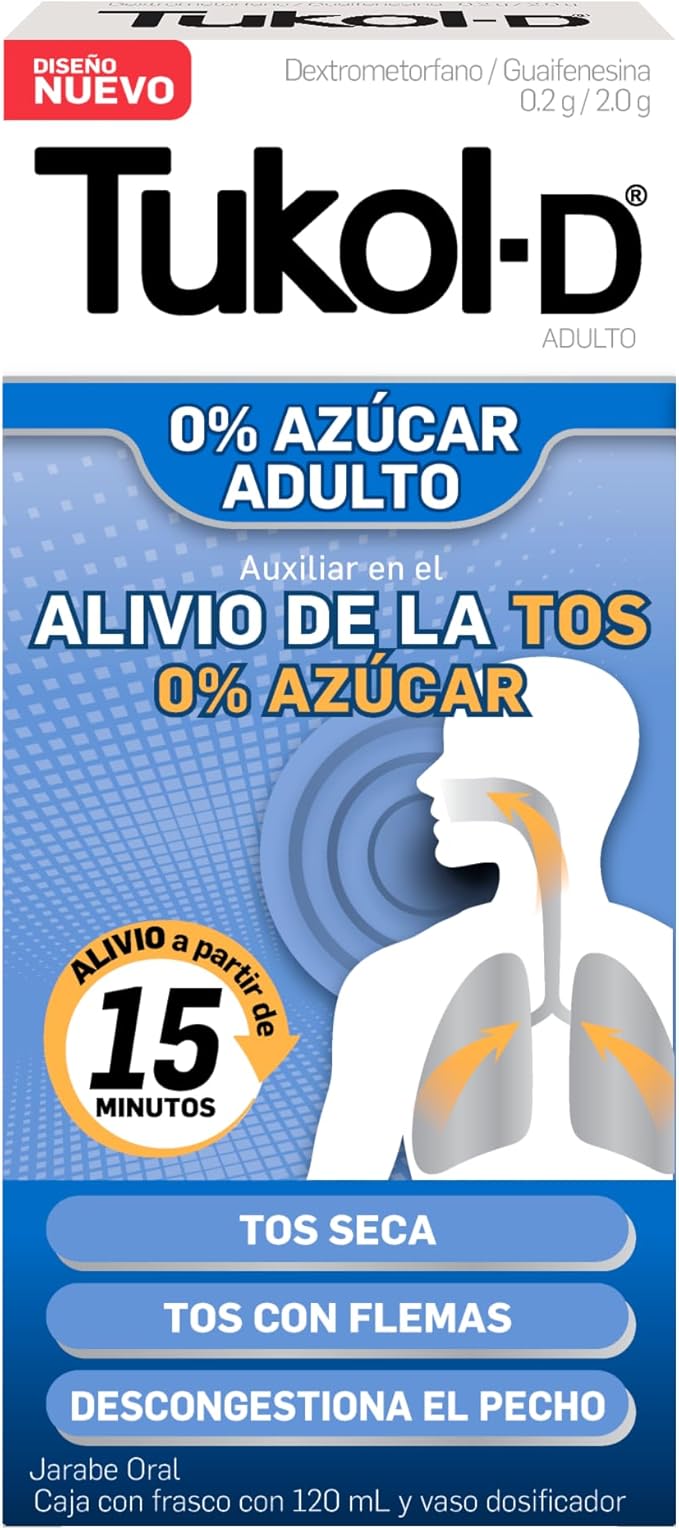 TUKOL D – Jarabe adulto alivio de la tos.