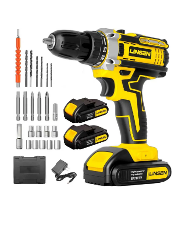 Taladro Atornillador De Impacto Inalámbrico 2 Batería