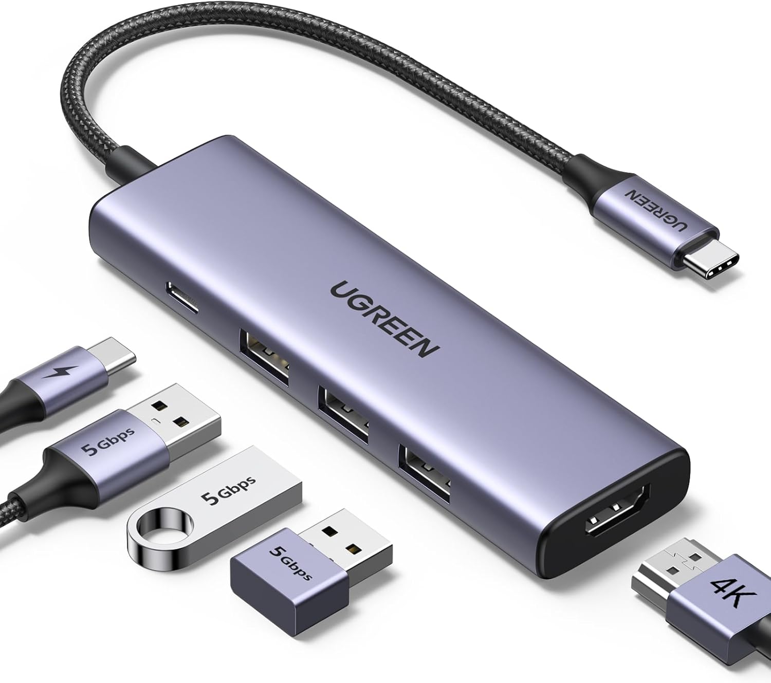 UGREEN Revodok USB C Hub, 5 en 1