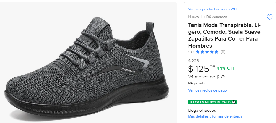 ML: Tenis Moda Transpirable