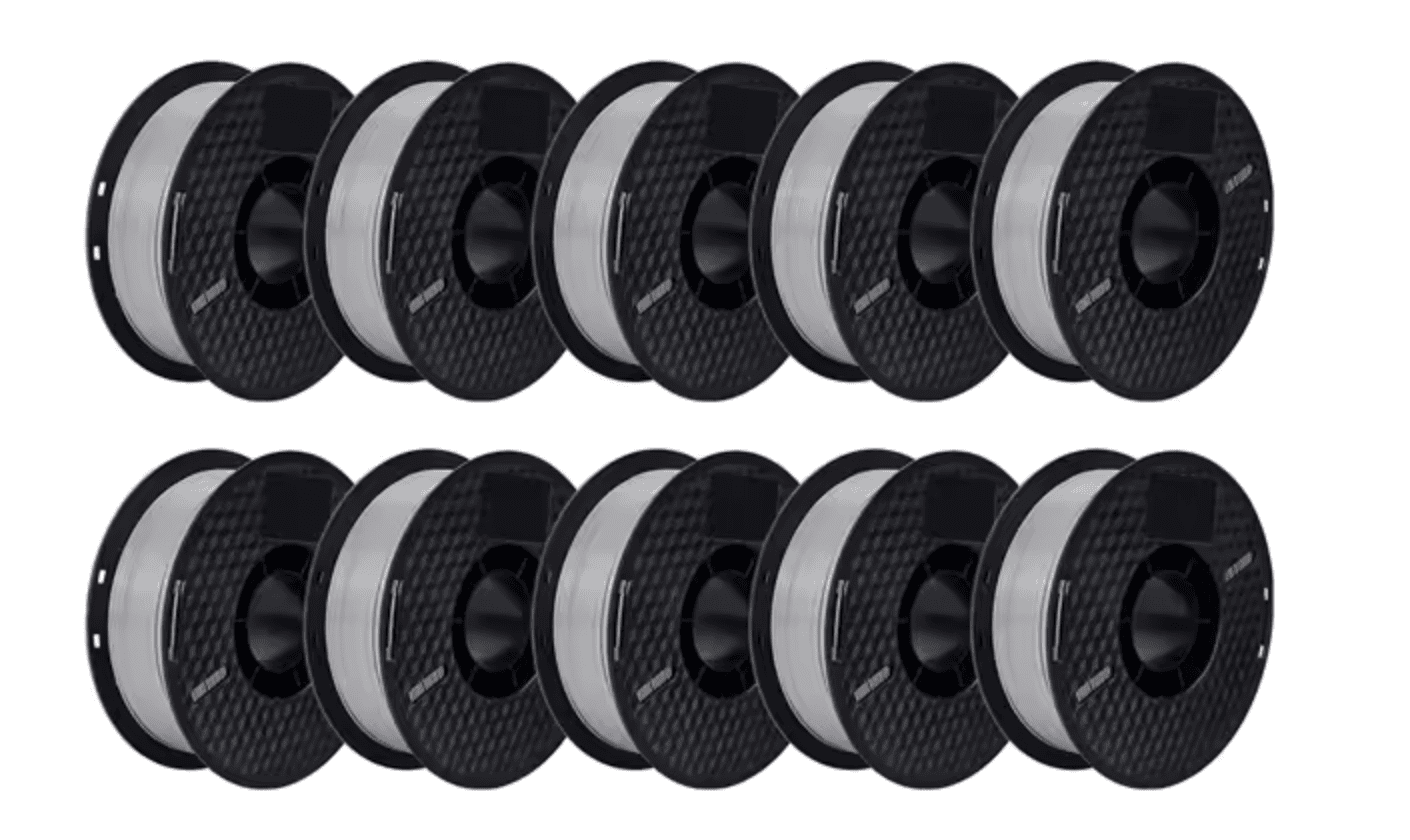 Filamento 3D KINGROON 10 rollos 1 kg 1.75 mm PLA ABS PETG