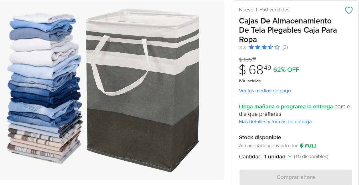 ML: Cajas De Almacenamiento De Tela Plegable