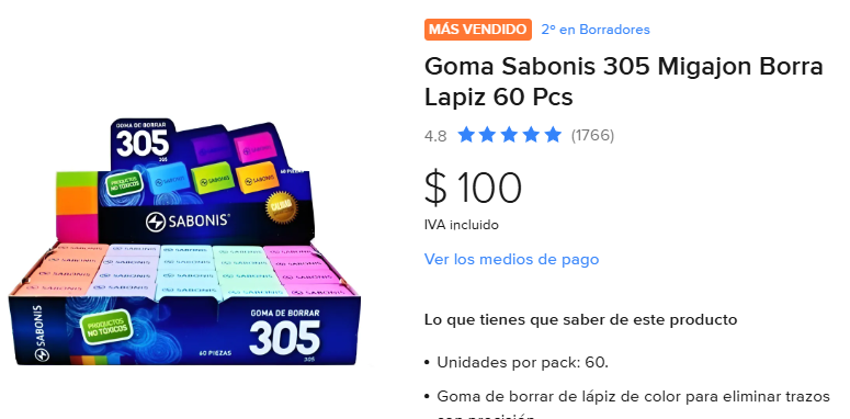 ML: 60 gomas de migajon