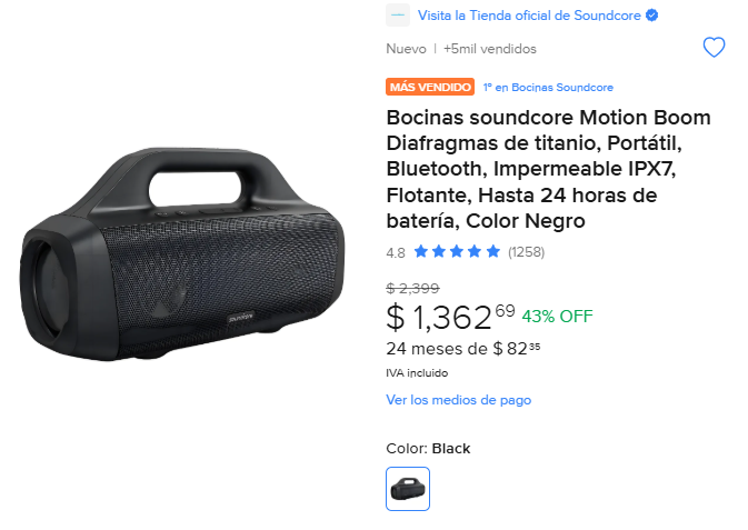 ML: Bocinas Soundcore Motion Boom