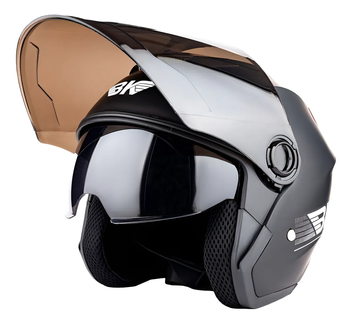 Casco Moto Doble Visor Certificado Abatible Antireflejante
