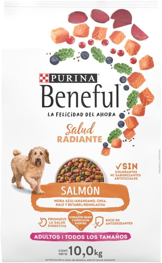 Amazon: Purina Beneful Adulto Sabor Salmón 10Kg
