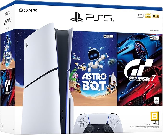 PlayStation 5 de 1 TB: ASTROBOT, Gran Turismo 7|9 MSI