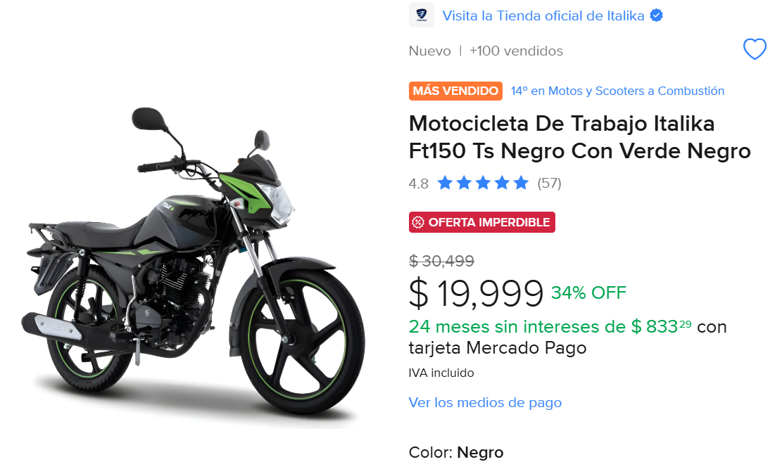 Motocicleta Italika Ft150