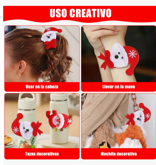 12 Pulseras Luminosas Navidad