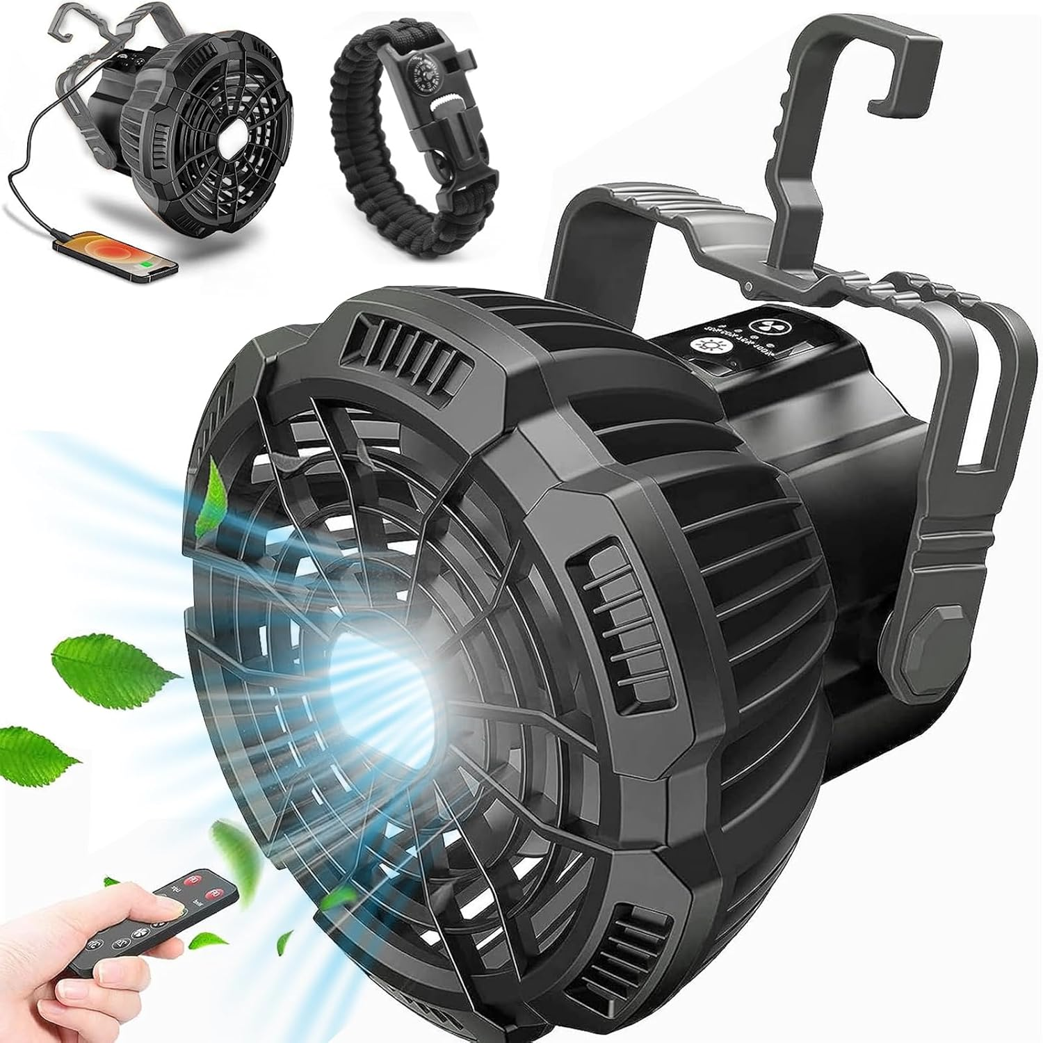 Lampara ventilador con bateria de emergencia