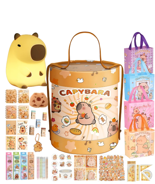 Set De Regalo De Papelería Con Temática De Capibara