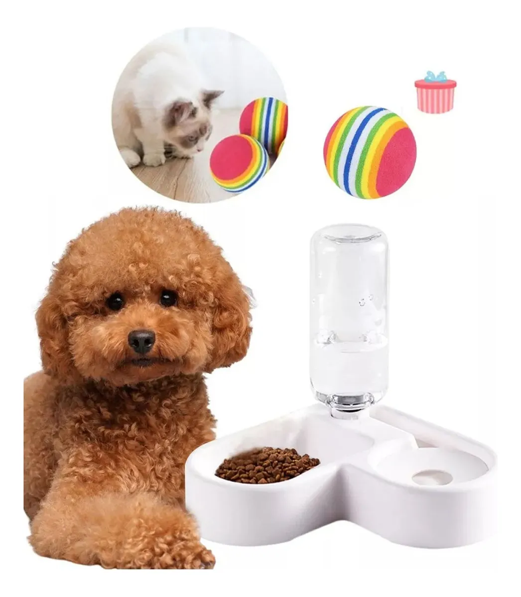 Bebedero automatico para mascotas con plato