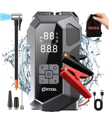 Cargador Batería Carro Con Compresor Portátil