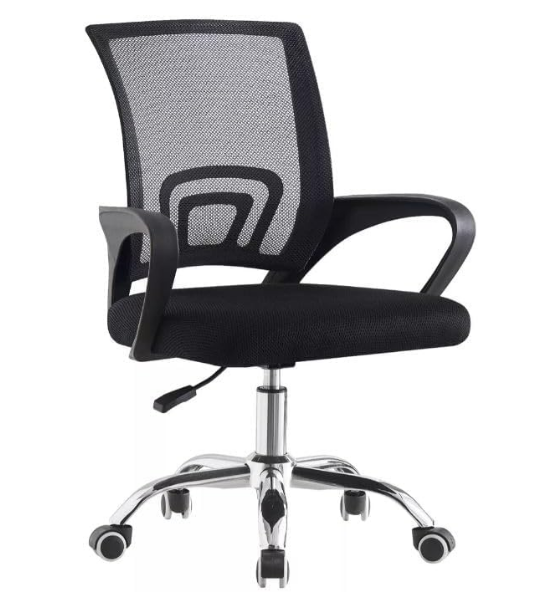 Silla de Oficina Negra con Malla Transpirable