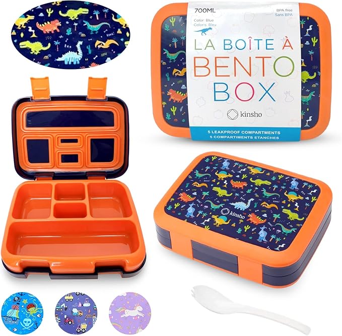 Lonchera bento de dinosaurio para niños