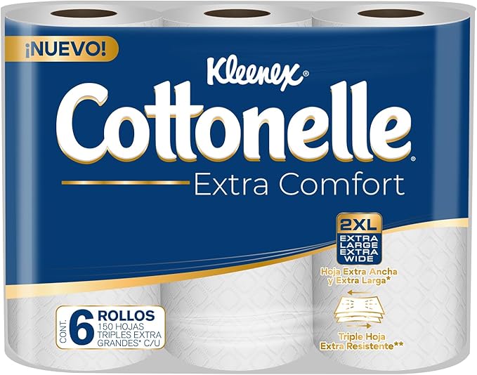 Kleenex Papel Higiénico, Paquete de 6