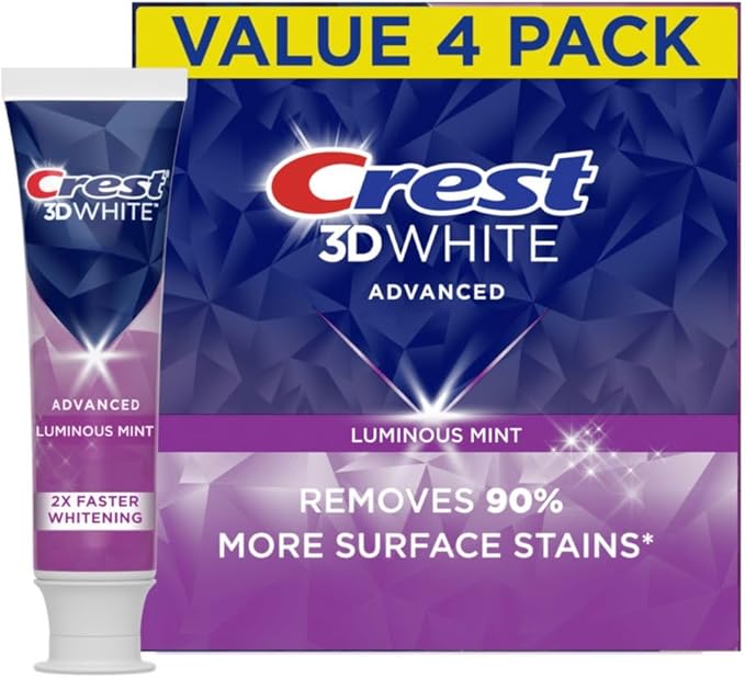 Crest 3D White Toothpaste pack 4