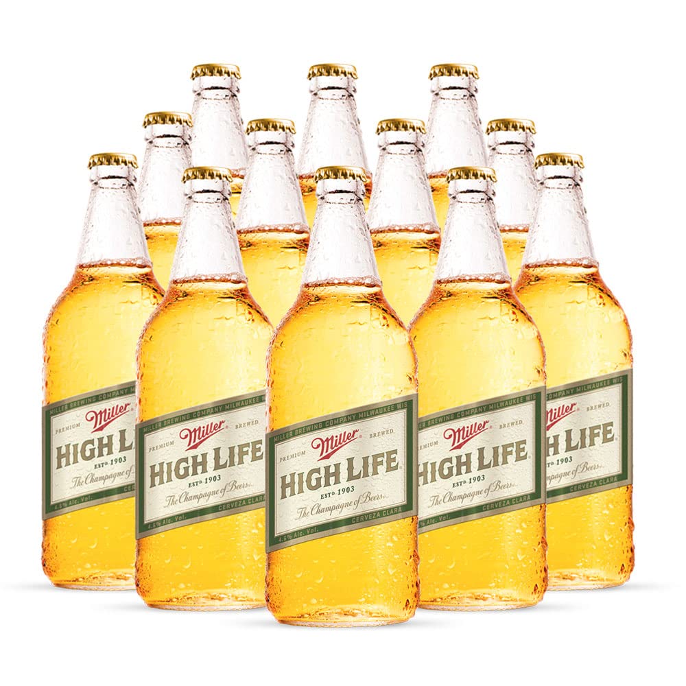 Heineken Cerveza Miller High Life 12 Botellas de 940ml