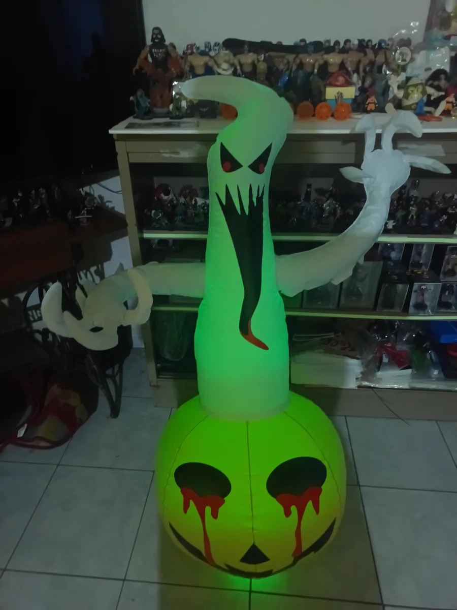 Calabaza Inflable Con Luz Led Gigante Para Fiestas