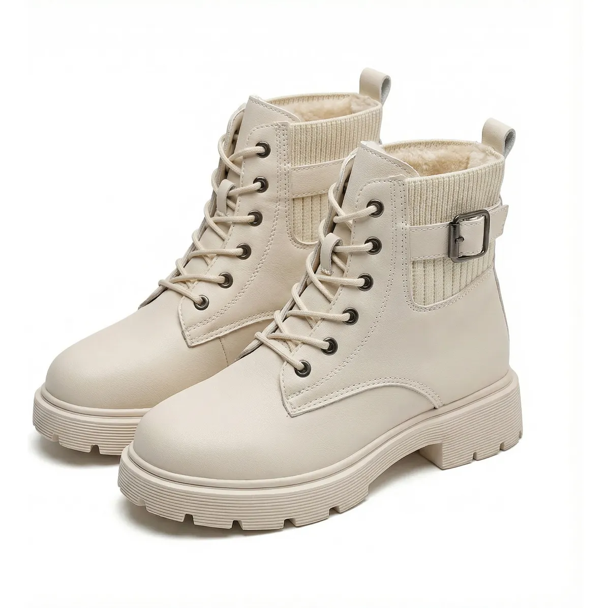 Botas Militares Mujer Térmicas Con Peluche