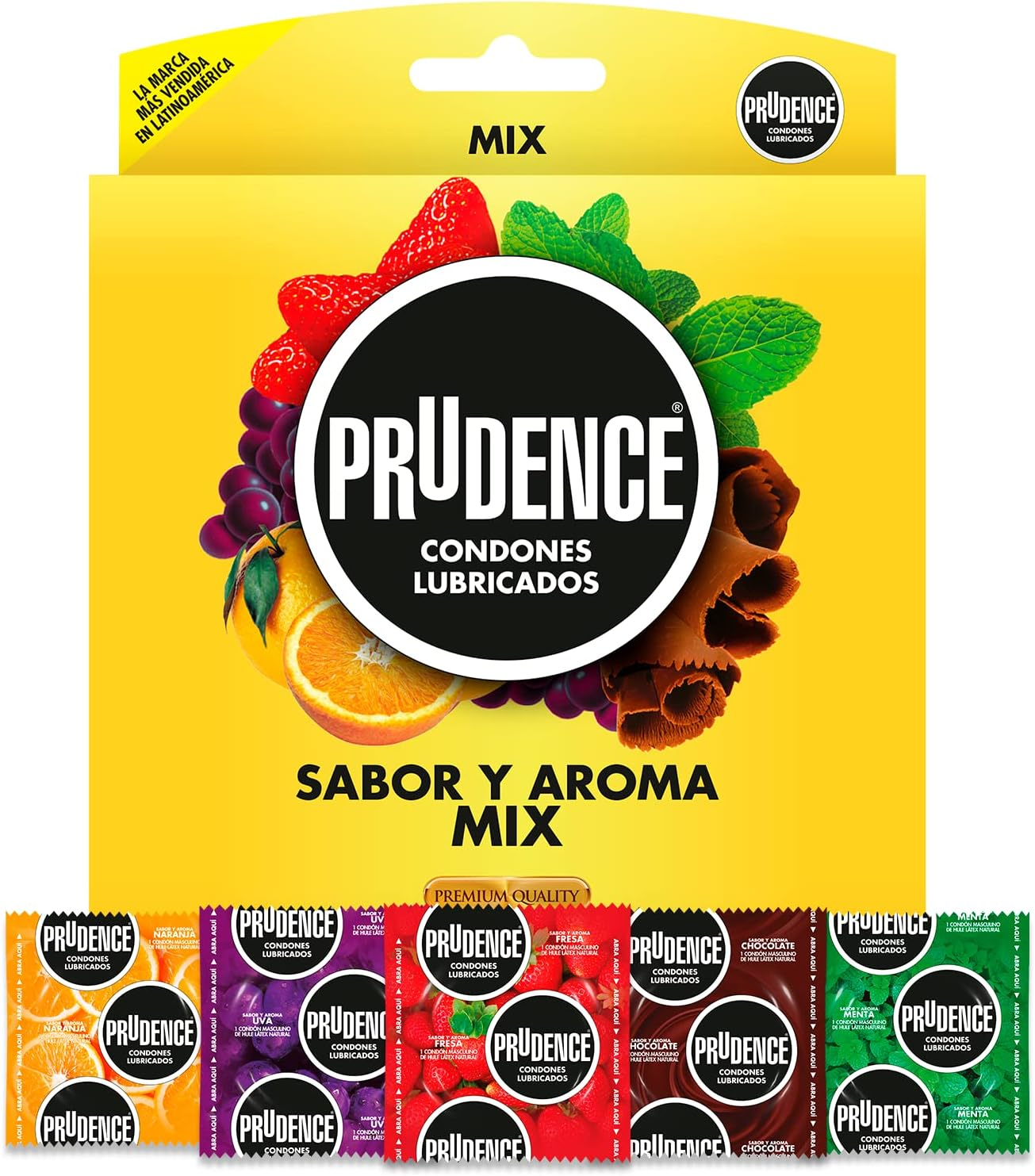 20 Pack Prudence Condones Mix Sabor y Aroma