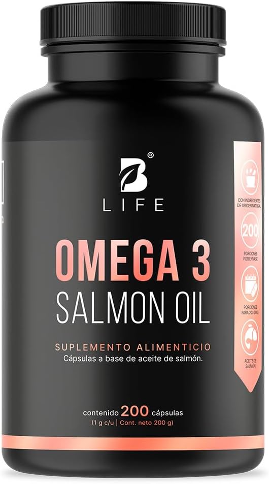 Omega 3 Aceite Puro de Salmón de 200 Cápsulas