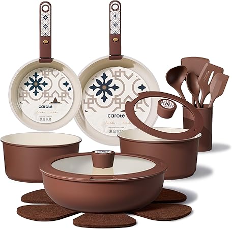 CAROTE – Juego de 21 utensilios de cocina de cerámica