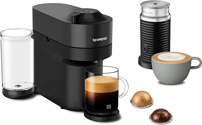 Nespresso Cafetera Vertuo Pop, Color Negro kit 3