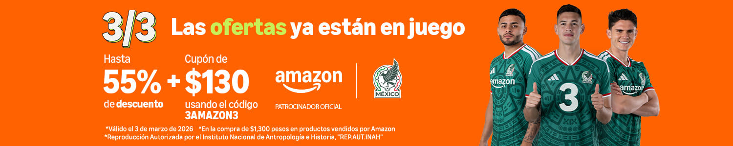 $130 de descuento con el cupon 3AMAZON3 Solo 03-03