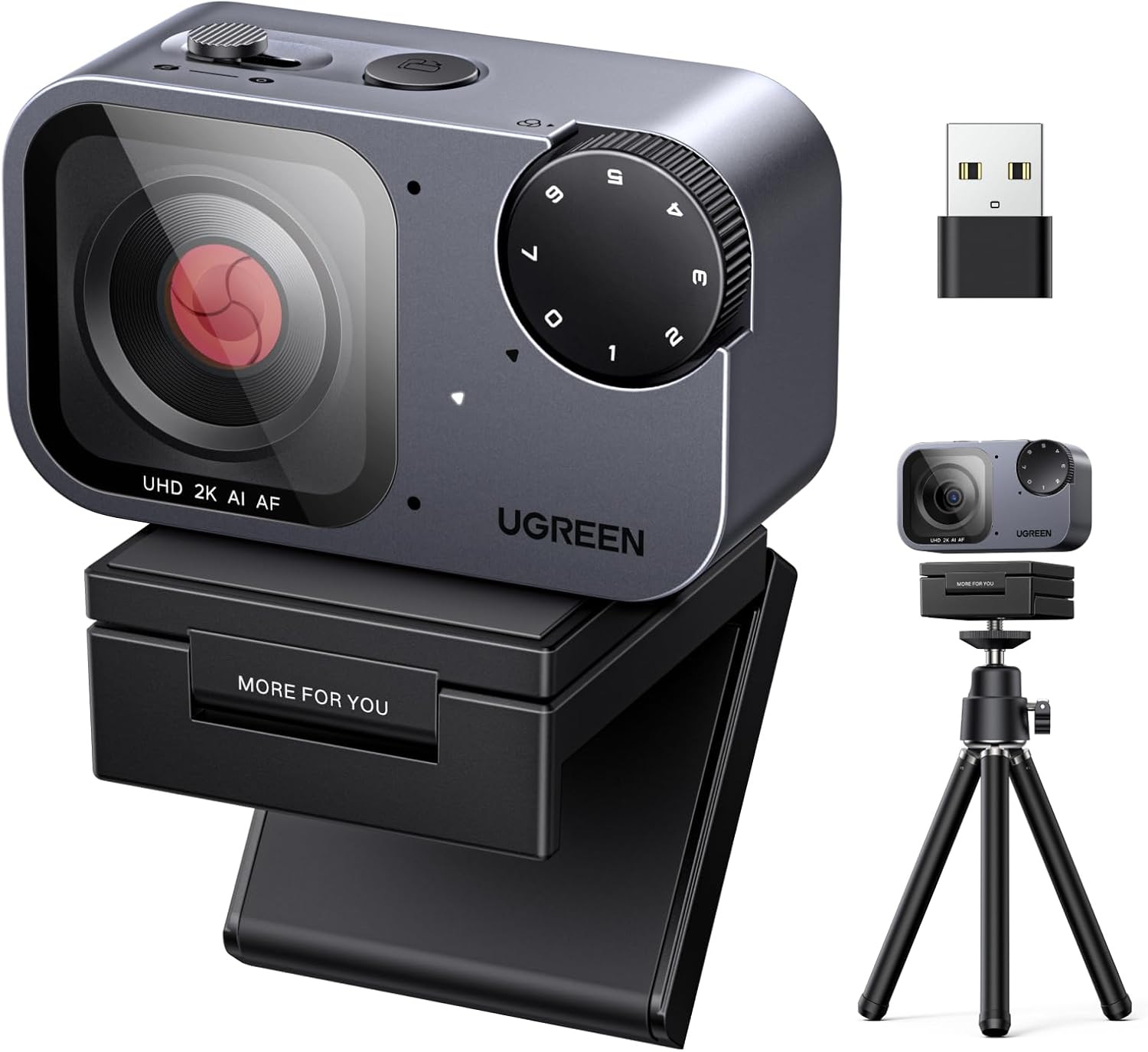 UGREEN FineCam Pro 2K Webcam Streaming con IA