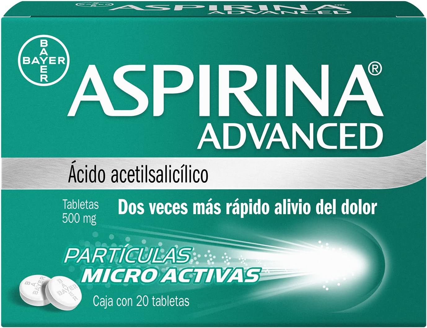 Aspirina Advanced Analgésico y Antiinflamatorio 500mg