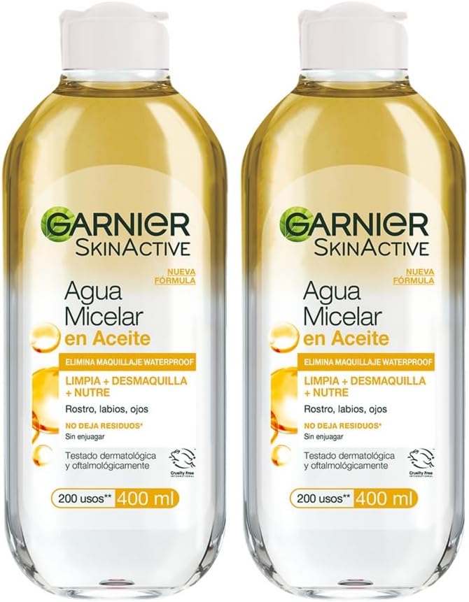 2-pack Garnier-Skin Naturals-Face Agua Micelar en Aceite 400ml