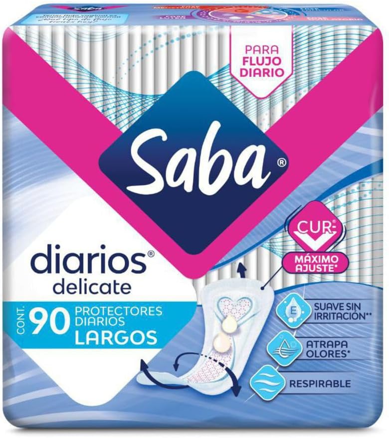 Saba Protectores Diarios Largos, 90 piezas