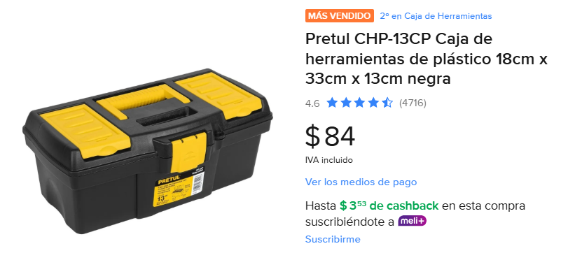 Pretul Caja de herramientas