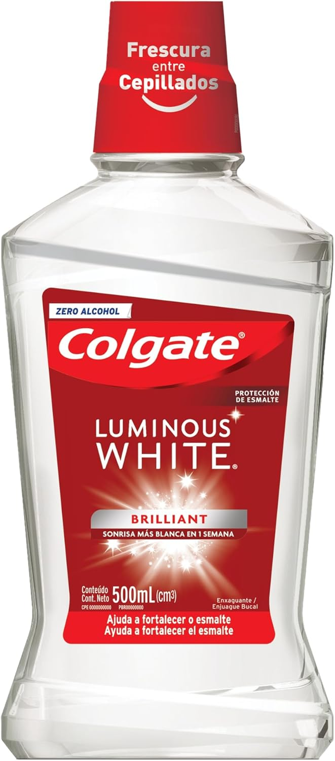 Colgate Enjuague Bucal Luminous White 500 ml.