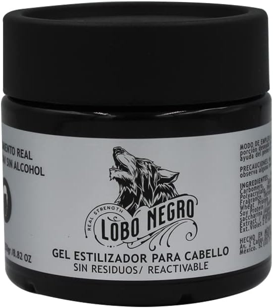 Lobo Gel fijador para cabello Lobo Negro. 250 grs