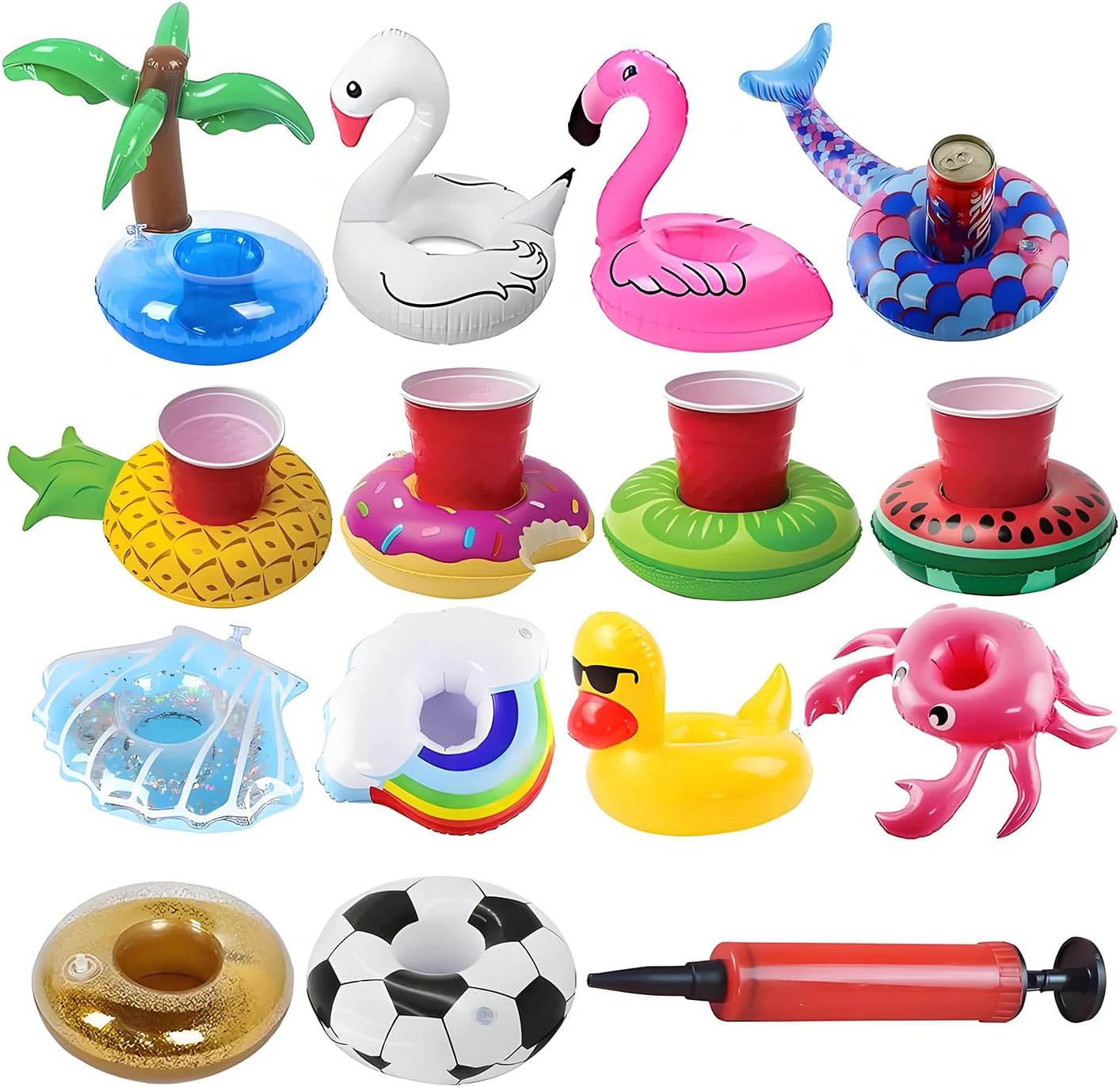 15 Porta Vasos Inflables Piscinas Alberca