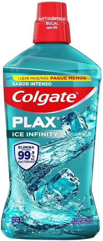 Colgate Enjuague Bucal Plax Ice Infinity 1 Litro