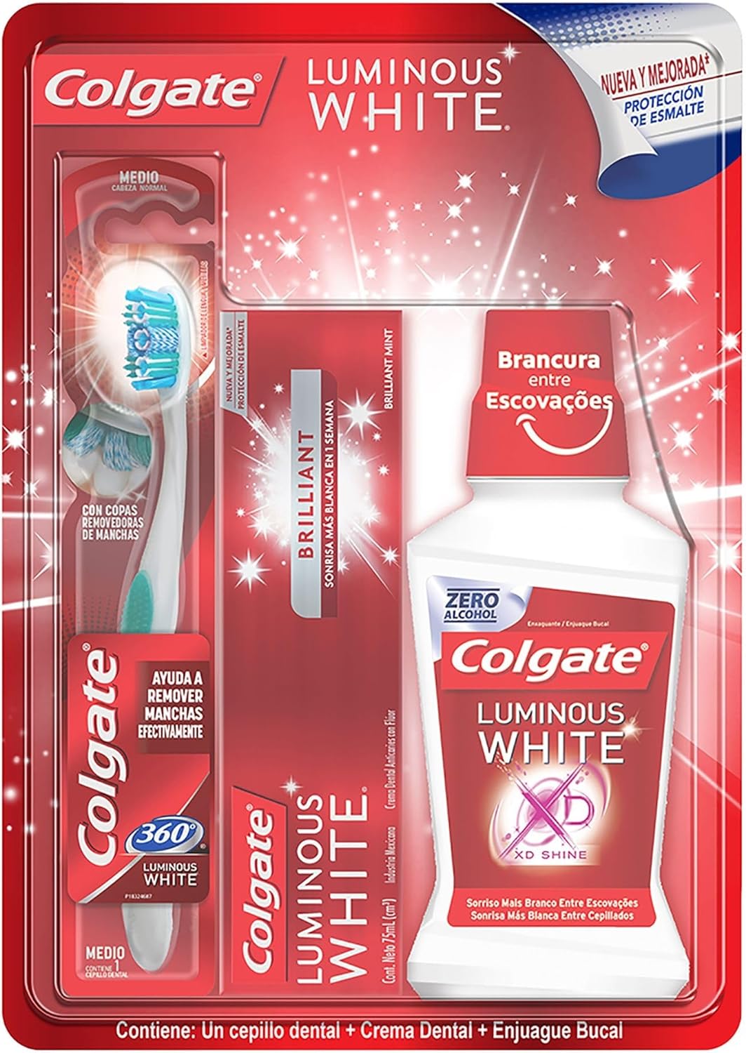 Cepillo + Crema Dental + Enjuague Bucal Colgate