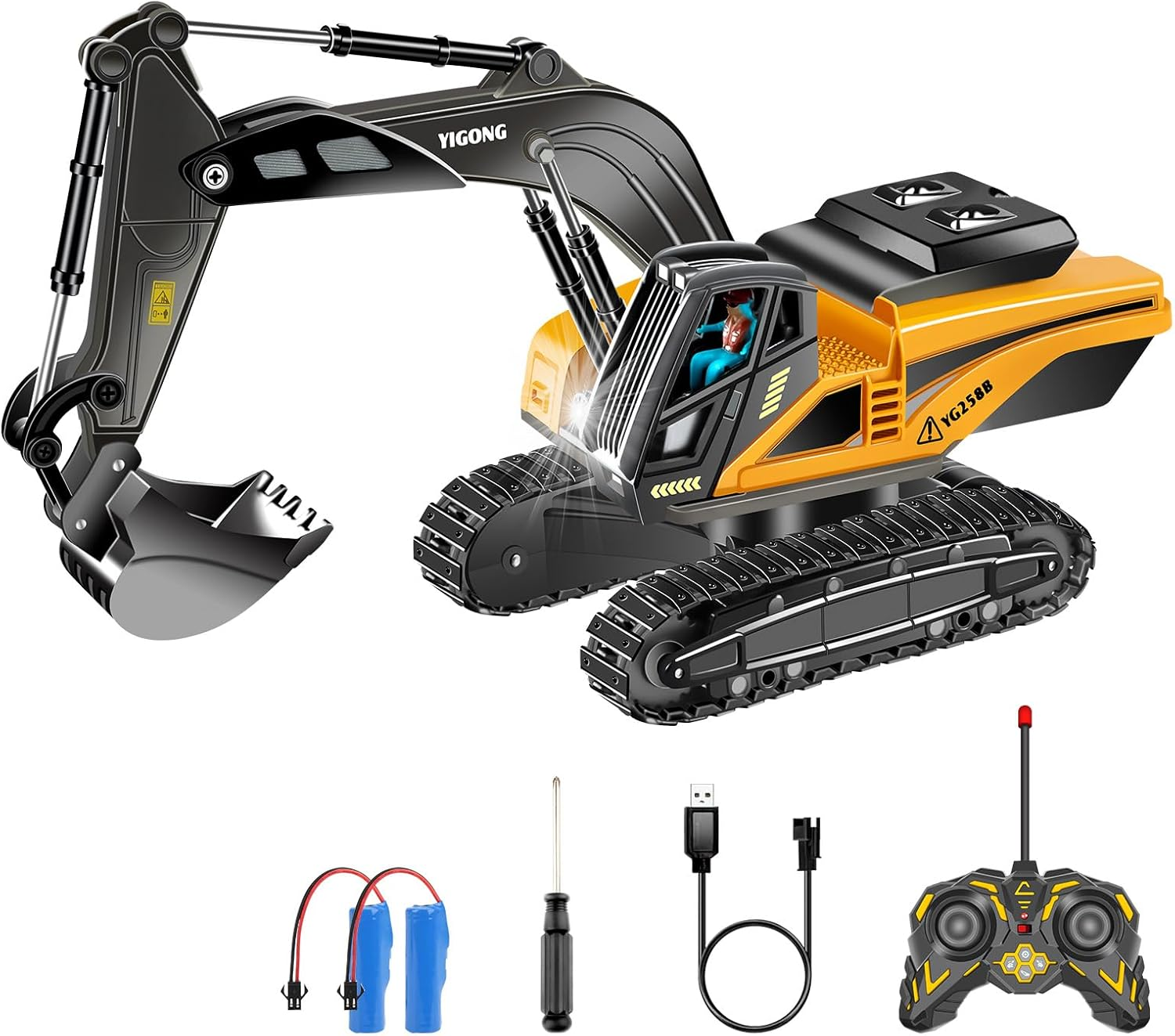 Amazon: Juguete De Excavadora de radio control
