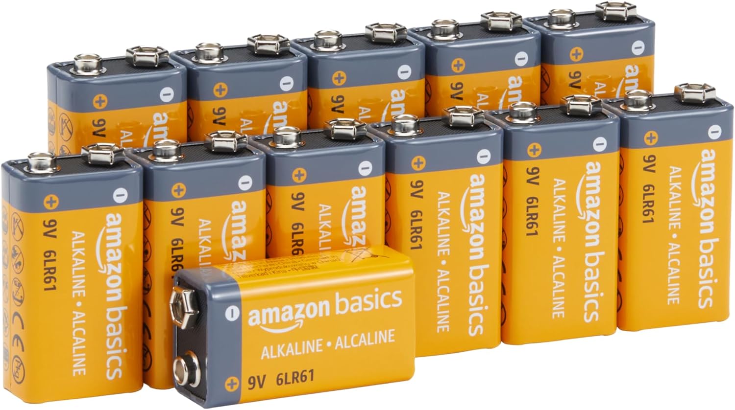 Baterías alcalinas multiusos de rendimiento de 9 voltios
