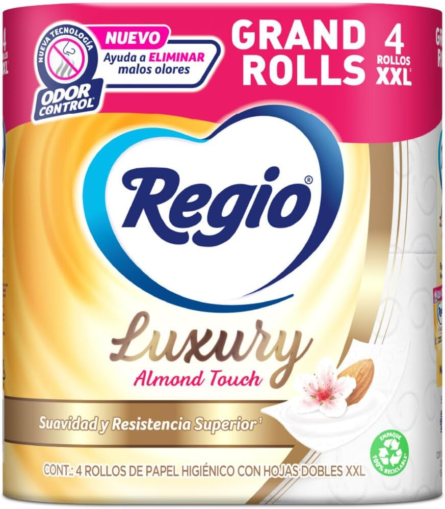 Amazon: Papel Higiénico Regio Luxury Almond Touch 4 Rollos