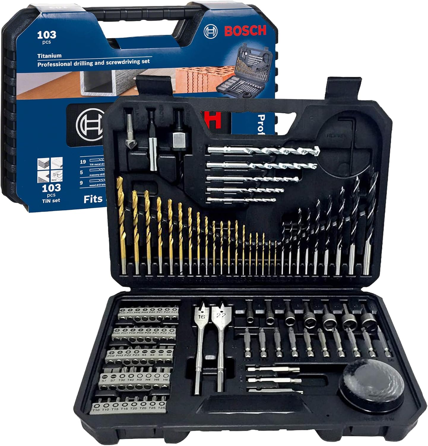 Bosch Set de Puntas y Brocas 103 unidades