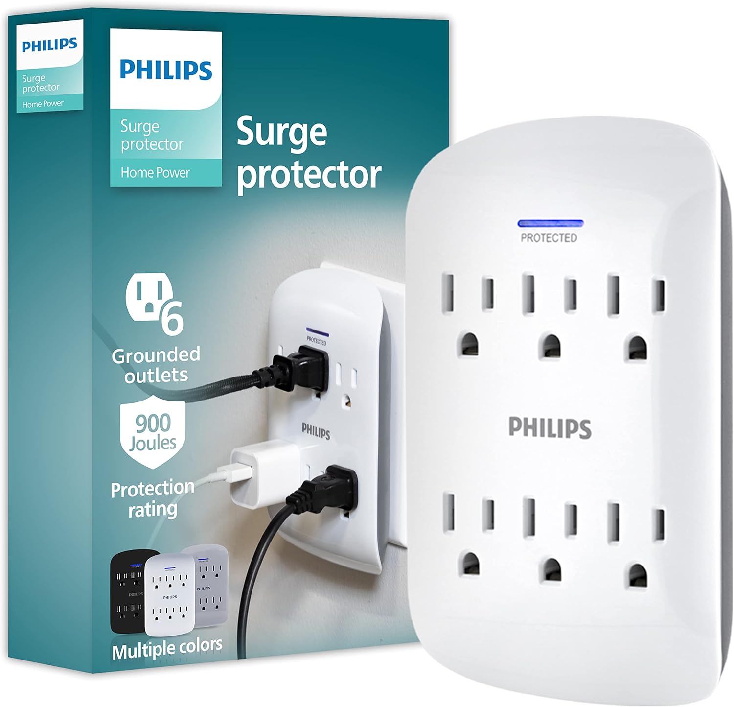 Philips protector de sobretensiones Extensor de 6 Tomas