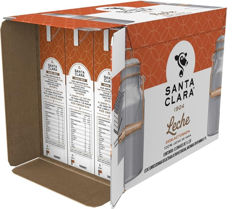 Santa Clara Leche Deslactosada – 1 pack x 12