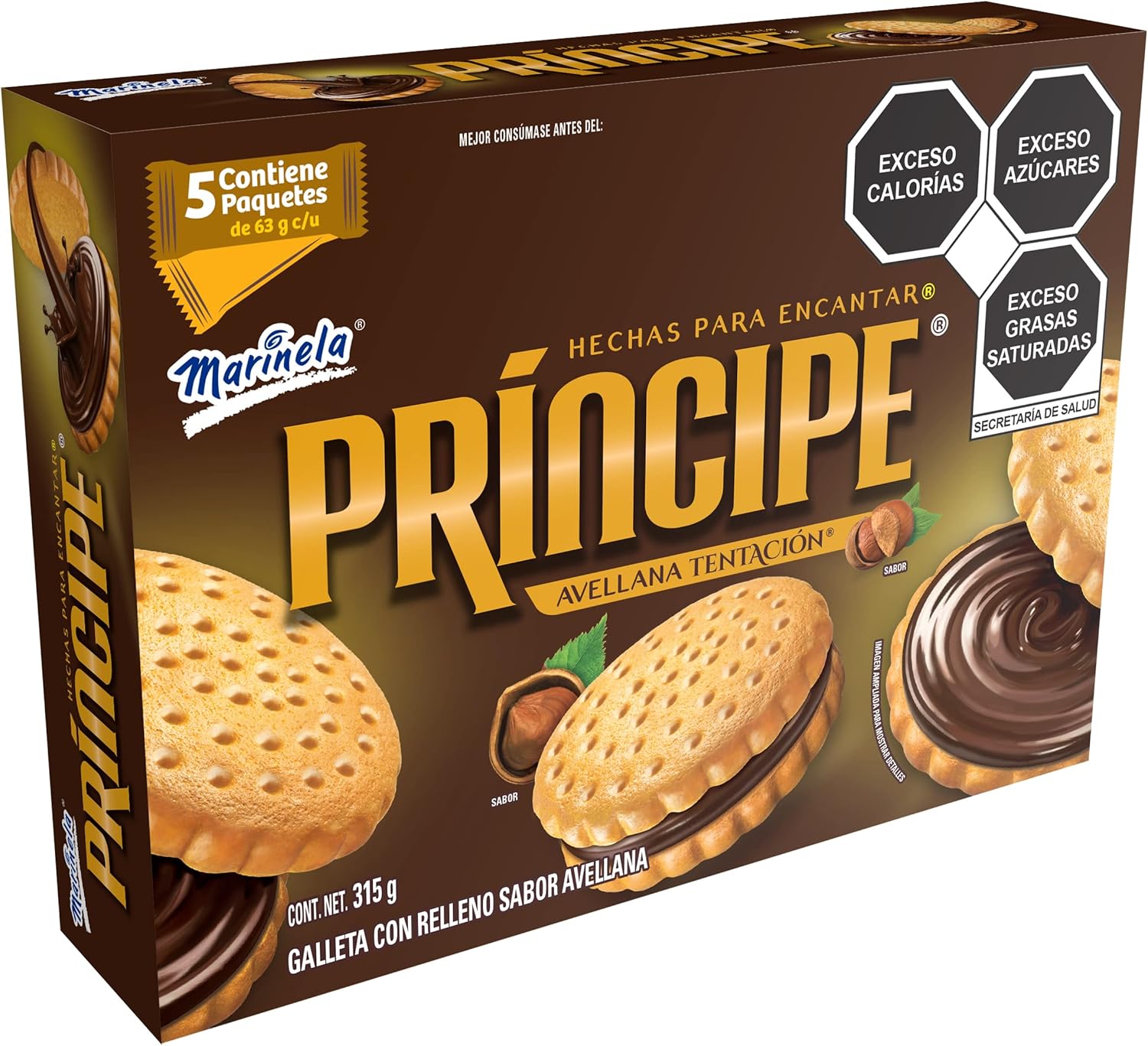Marinela Galletas Príncipe Avellana