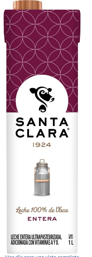 Santa Clara Leche entera de vaca 12 Pack de 1